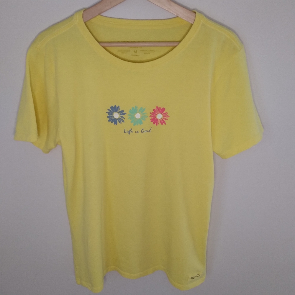 Life Is Good Flower Crusher Tee
